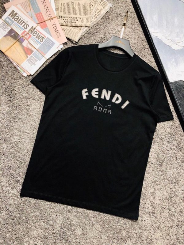 Fendi original single quality 2023 latest men s short sleeved T shirt selected counter custom made top Supreme Stone Island